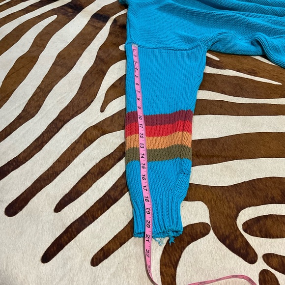 SOLD Grungy vintage southwestern knit pullover sweater OSFM - Picture 12 of 12